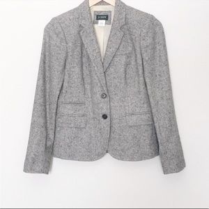 J. Crew| Grey Wool Silk Schoolboy Blazer Size 4